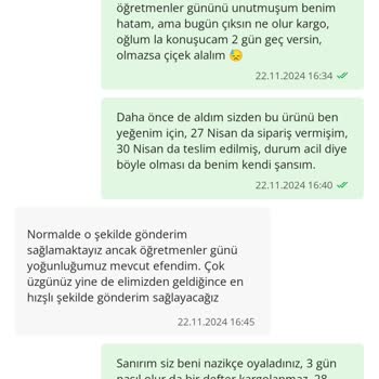 Çiçek Sepeti'nin Öğretmenler Günü Hediyesi Hayal Kırıklığı