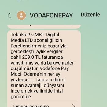 Vodafone Pay Üyelik Sorunu: Yanlış Ücretlendirme