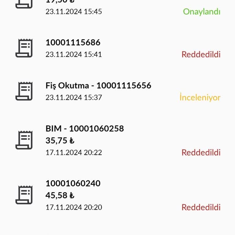 Fişlerin Kabul Edilmemesi Ve Puan Yükleme Sorunu