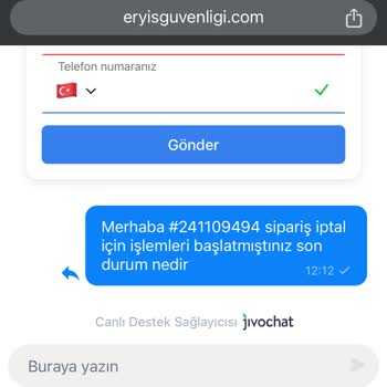 İptal Edilen Sipariş Kargolandı Ve Cevap Alınamıyor