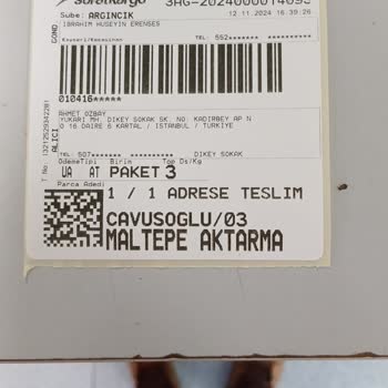 Sürat Kargo İle 10 Günlük Teslimat Gecikmesi
