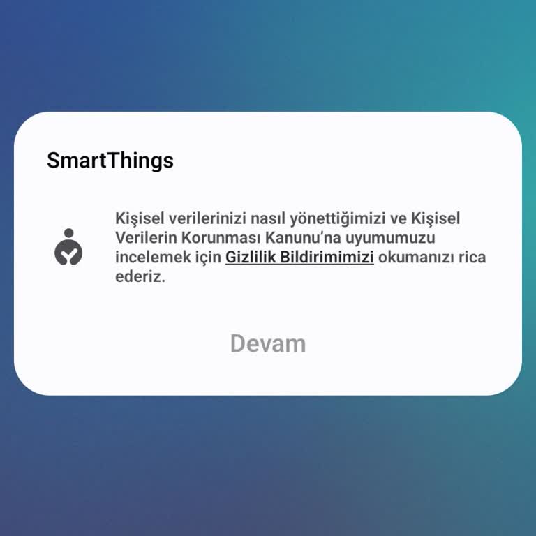 Smartthings Gizlilik Bildirimi Sorunu