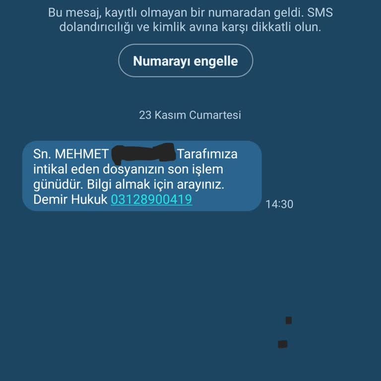 Yanıltıcı H**** Mesajları Hakkında Şikayet