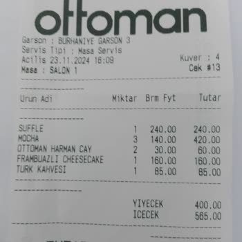 Ottoman Nargile Atölyesi Burhaniye Yetersiz Hizmet Ve Müşteri Memnuniyetsizliği!