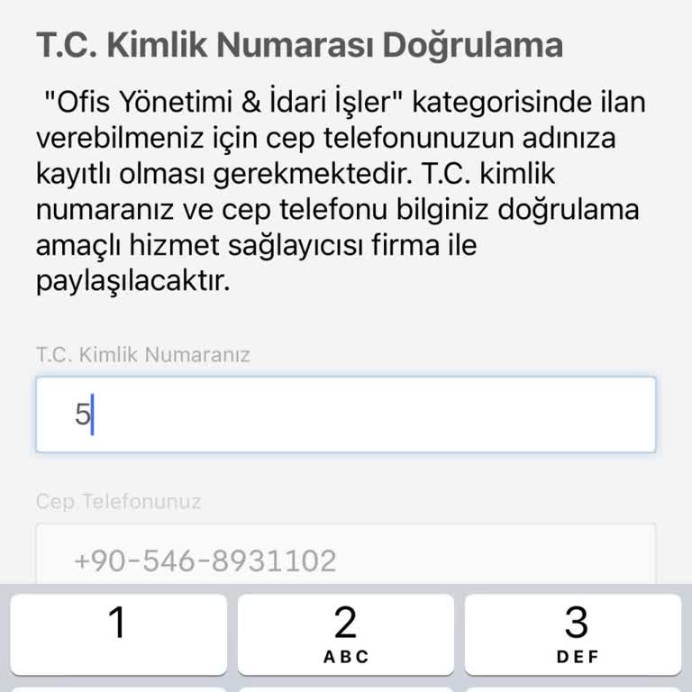 Telefon Numarası Doğrulama Sorunu: Sahibinden.com'da İlan Veremiyorum