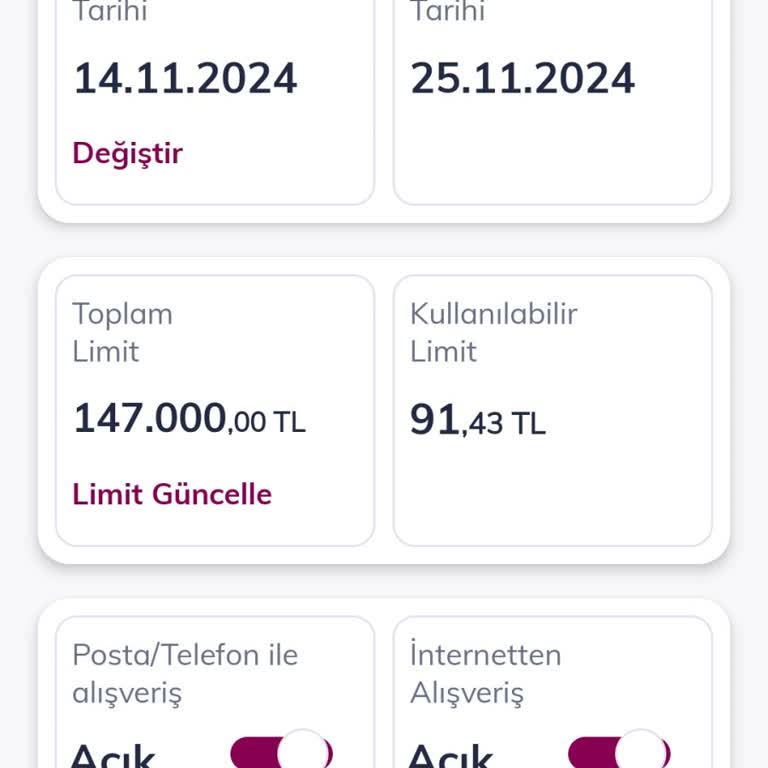 Kredi Kartı Limit Kısıtlaması Nedeniyle Mağduriyet