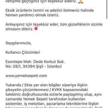 Eksik Ürünler Ve İade Sorunu
