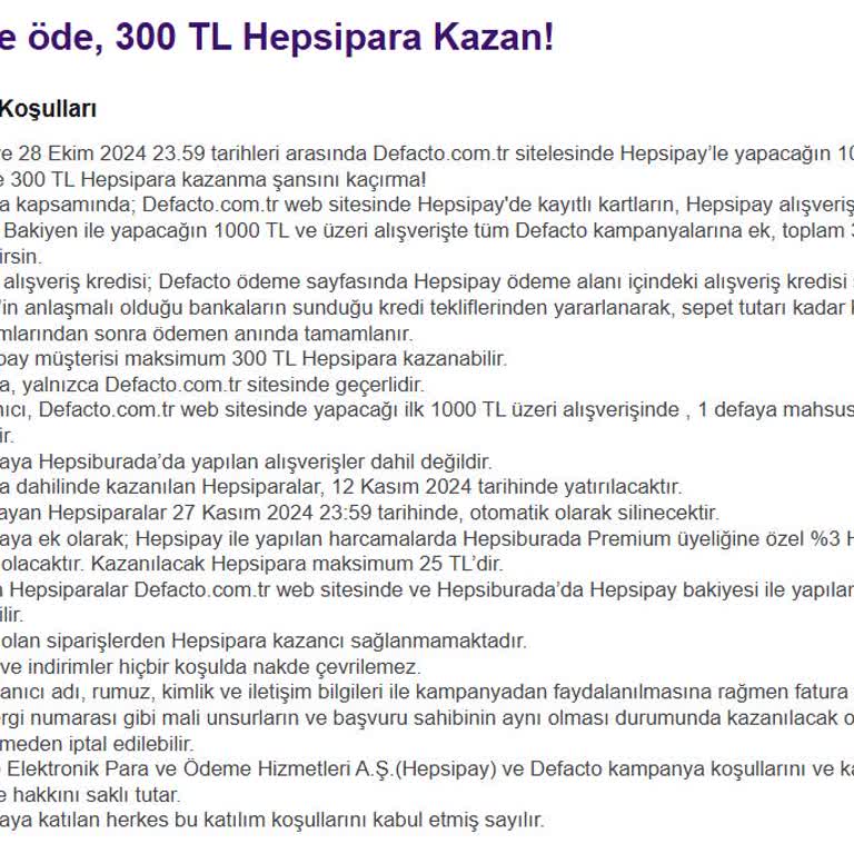 Hepsipay Kampanyasında Kullanılamayan Hepsipara Sorunu