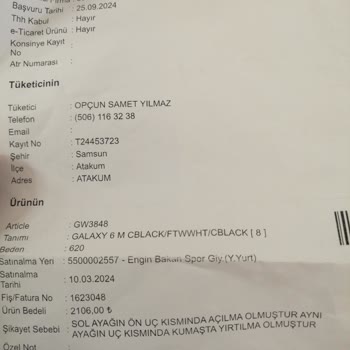 Adidas Ayakkabıda 3 Ayda Delinme Ve Astar Yırtılması Şoku