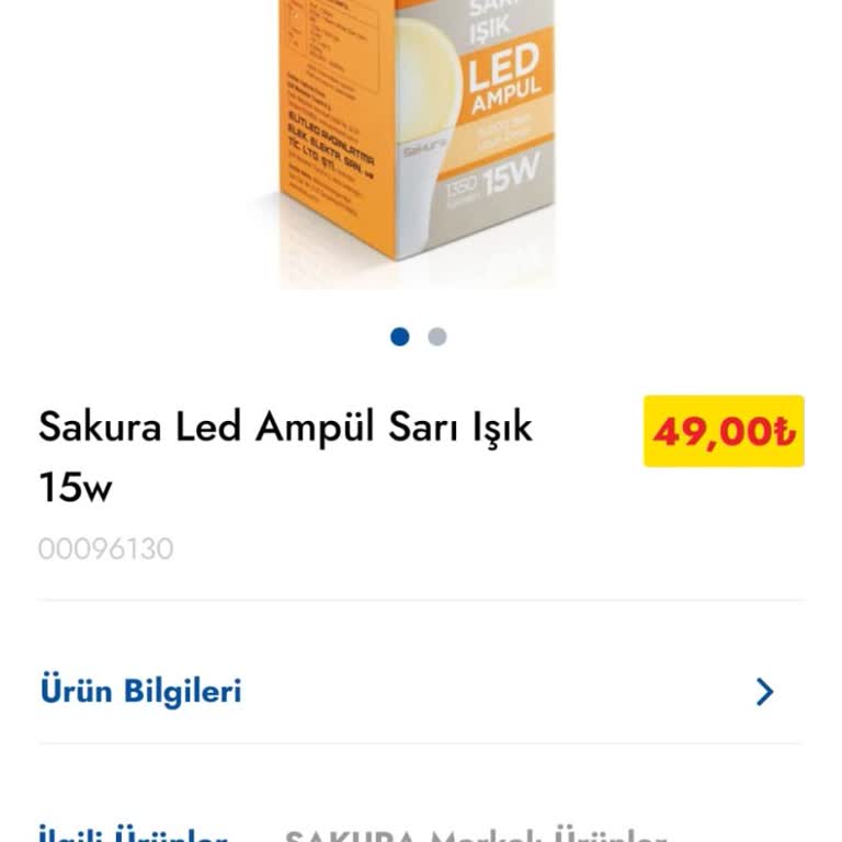 Şok Marketler Sakura LED Ampul Şikayeti