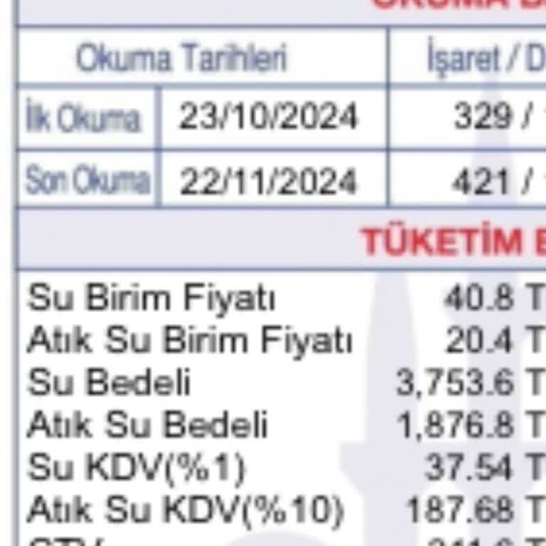 Aşırı Yüksek Su Faturası Şoku