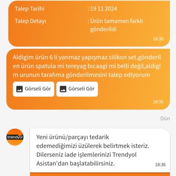 Yanlış Ürün Gönderimi Ve Yetersiz Müşteri Hizmeti