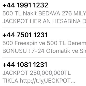 Sürekli Gelen Kumar Ve Bahis SMS'lerinden Şikayetçiyim