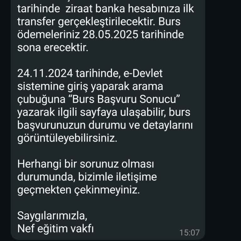 Burs Başvurusu: Güven Sorunu