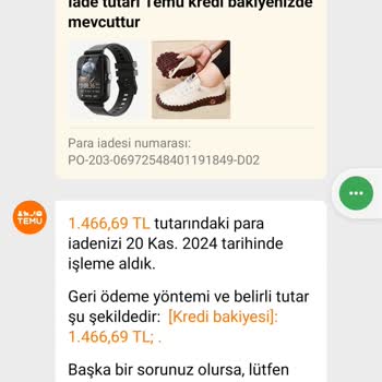 İade Edilmeyen Para Ve Canlı Destek Sorunu