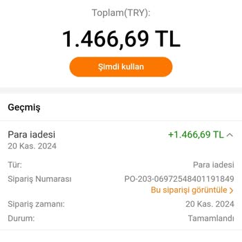 İade Edilmeyen Para Ve Canlı Destek Sorunu