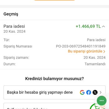 İade Edilmeyen Para Ve Canlı Destek Sorunu