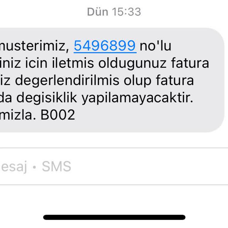 Kullanmadığım Hizmet İçin Fatura Talebi