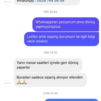 Siparişim Kargolanmadı Ve İletişim Sorunu Yaşıyorum