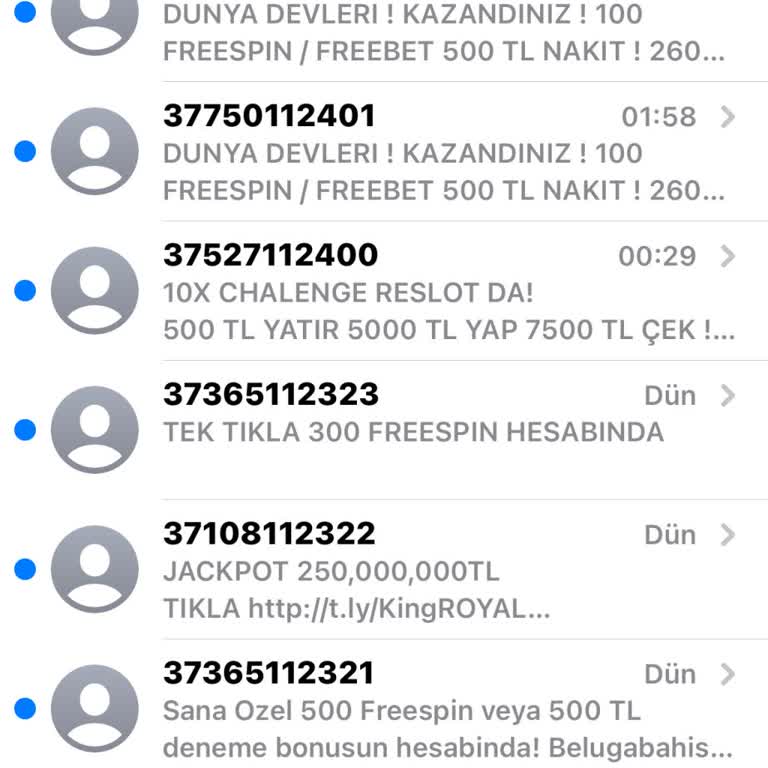 Yurt Dışından Gelen SMS'ler İçin Çözüm Bekliyorum