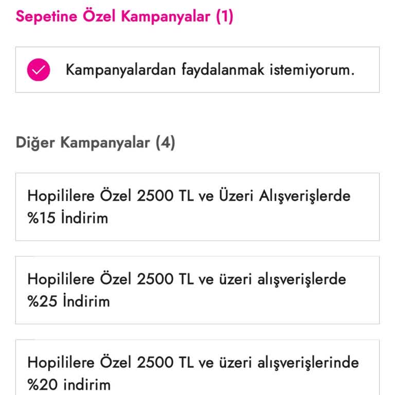 Boyner Online Kampanya Seçim Sorunu