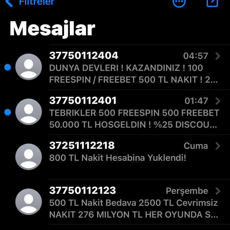 Vodafone Kullanıcılarına Gelen İstenmeyen Mesajlar