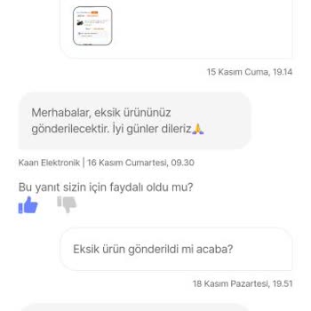 Eksik Ürün Ve İlgisiz Müşteri Hizmetleri