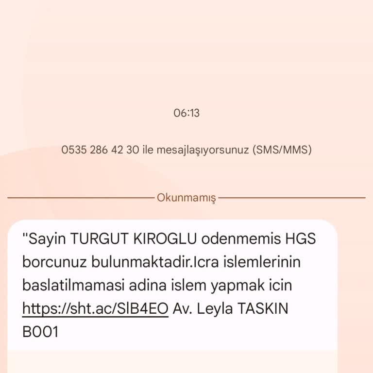 HGS Borcu Ve Kimlik Güvenliği Tehlikesi