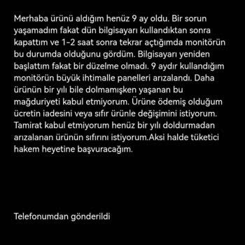 Trendyol'dan Aldığım Dell Monitörün Arızası Ve İletişim Sorunu