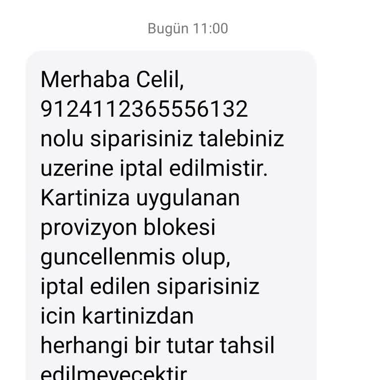 A101 Kapıda Uygulaması Sipariş İptal Sorunu