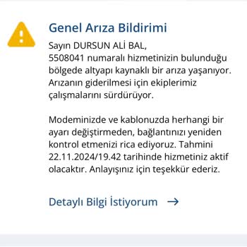 İnternet Kesintisi Ve Yetersiz Müşteri Hizmeti