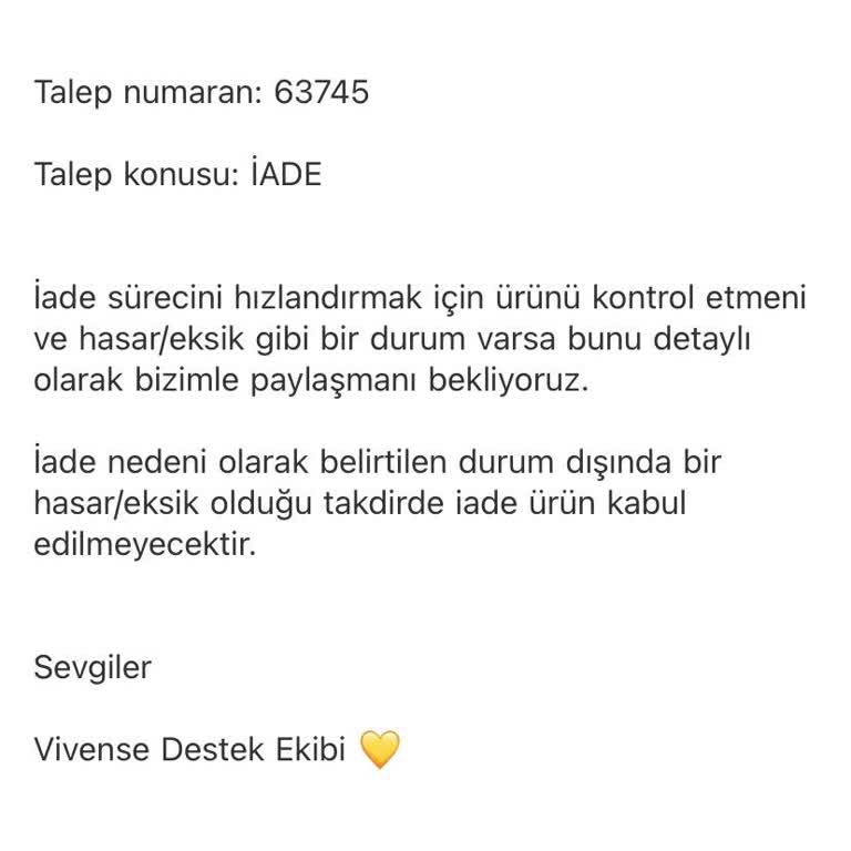 Yanlış Ölçüdeki Yatak İadesinde İletişim Sorunu