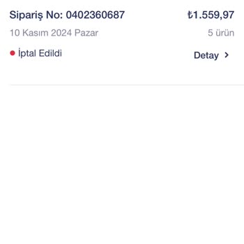 Sipariş İptali Ve Para İadesi Sorunu