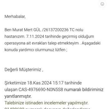 Sigorta Geri Ödemesi İçin Lazer Cihazı Kod Sorunu