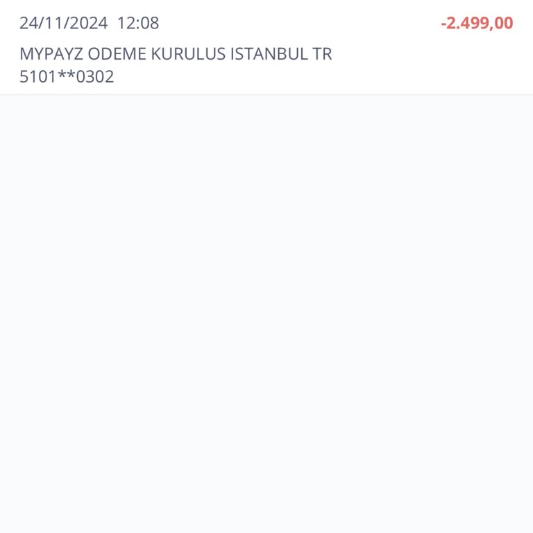 2499 TL Ödendi Ama Sipariş Oluşturulmadı