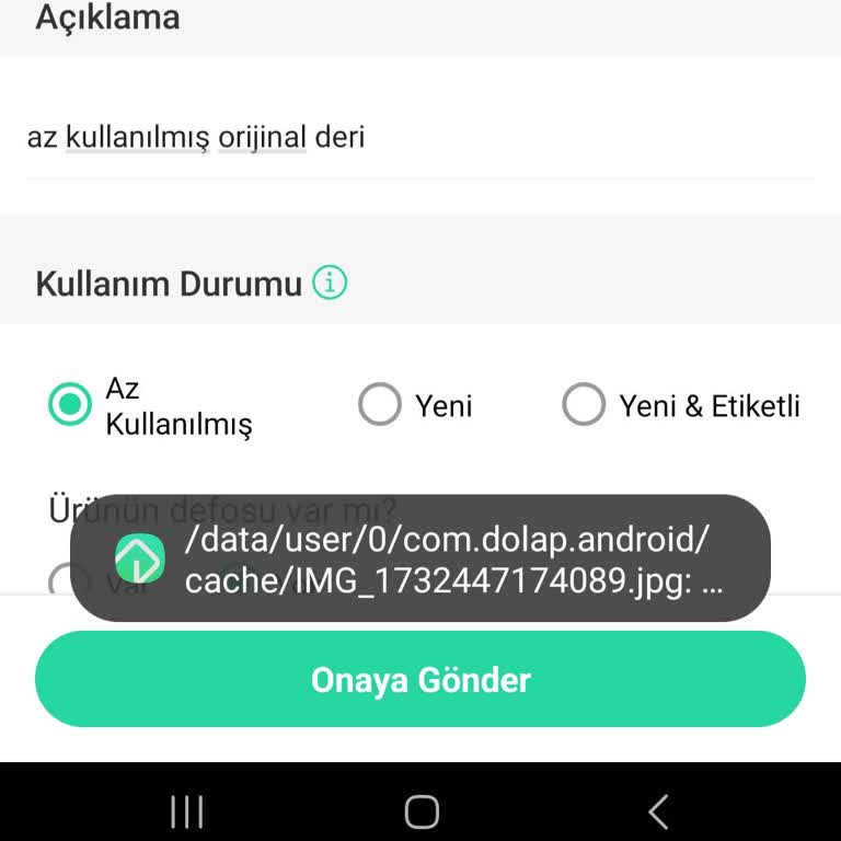 Dolap Uygulamasında Fotoğraf Yükleme Sorunu