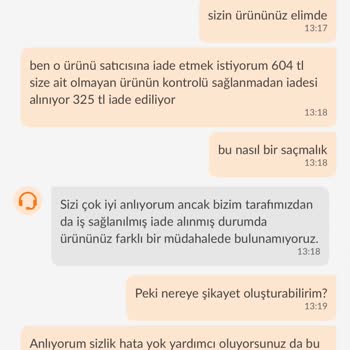Yanlış İade Süreci Ve Destek Eksikliği