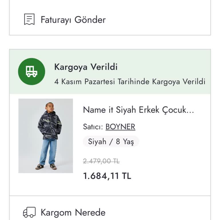 Boyner'den Aldığım Mont Hâlâ Ulaşmadı