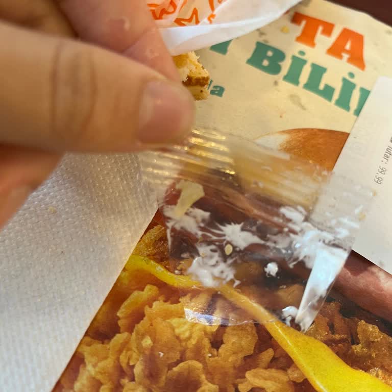 Popeyes Hamburgerinde Plastik Şoku