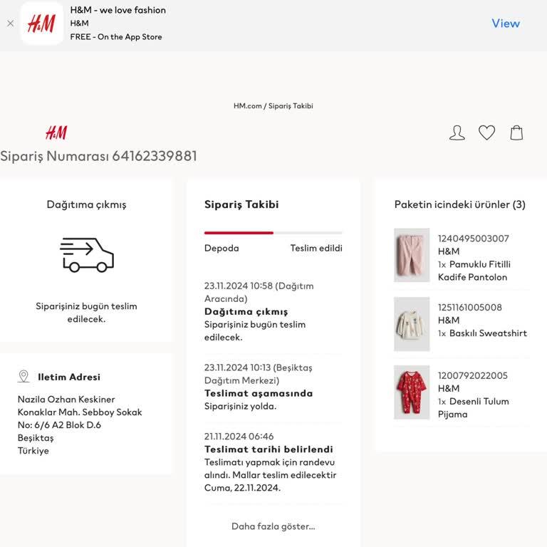 Hepsijet'in Teslimat Sorunları Ve H&M Sipariş Gecikmesi