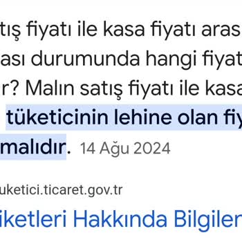 Reyon Ve Kasa Fiyat Farkı: Müşteri Mağduriyeti