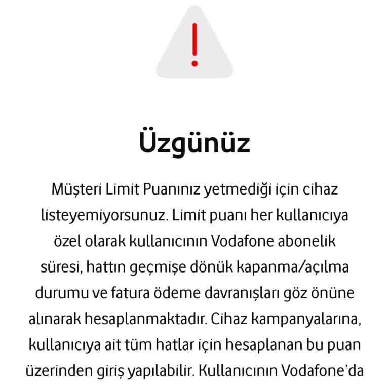 Vodafone Limit Puanım Görünmüyor: Düzenli Ödemelere Rağmen Sorun Yaşıyorum
