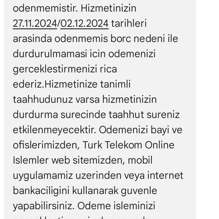 Türk Telekom'un Erken Hizmet Kısıtlaması Ve Yanıltıcı Mesajlar