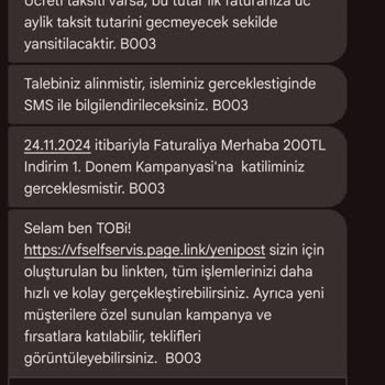 Vodafone Müşteri Hizmetleri İle Yaşanan Faturalı Hat Sorunu