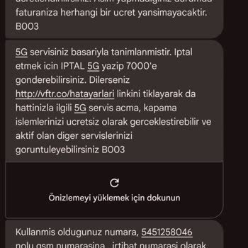 Vodafone Müşteri Hizmetleri İle Yaşanan Faturalı Hat Sorunu