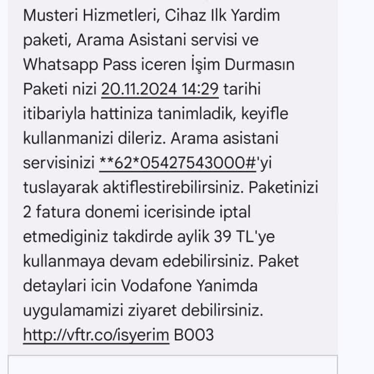 Vodafone'da Yanıltıcı Tarife Ve Kötü Müşteri Hizmeti