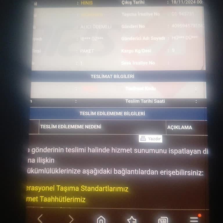 Kargom Teslim Edilmedi Ve Müşteri Hizmetlerine Ulaşamıyorum