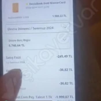 Denizbank Satış Faizi Adında Aldığınız Paralar Nedir?