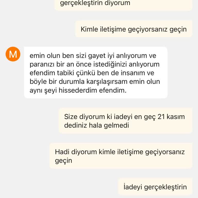 Para İadesi Sorunu Ve Müşteri Hizmetleri Eksikliği
