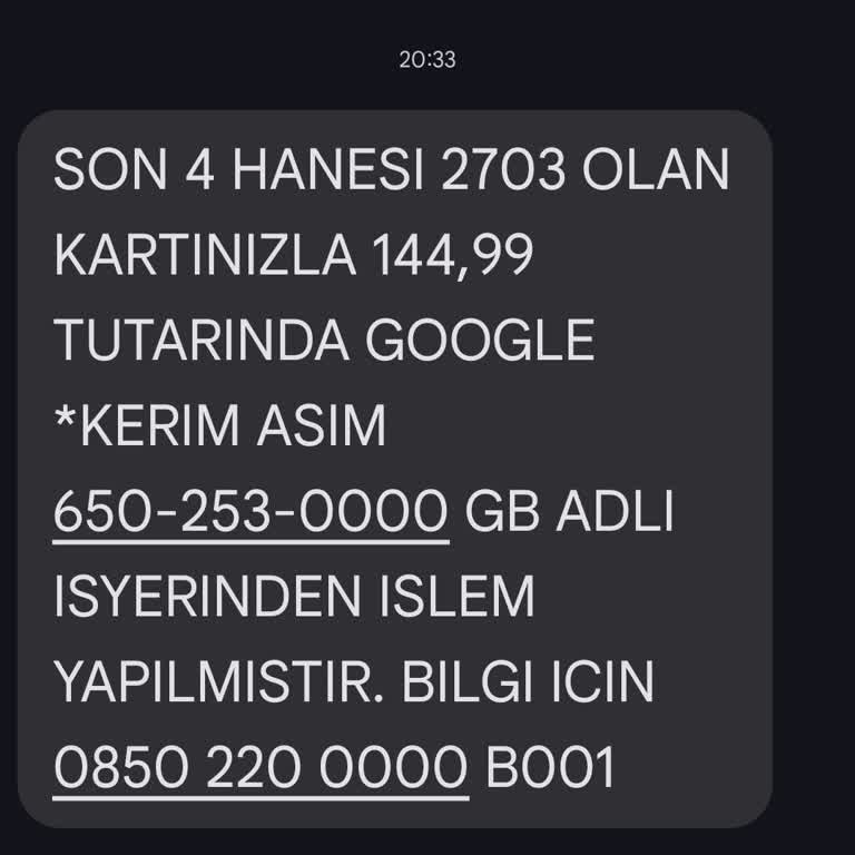 Yetkisiz Kredi Kartı Çekimleri
